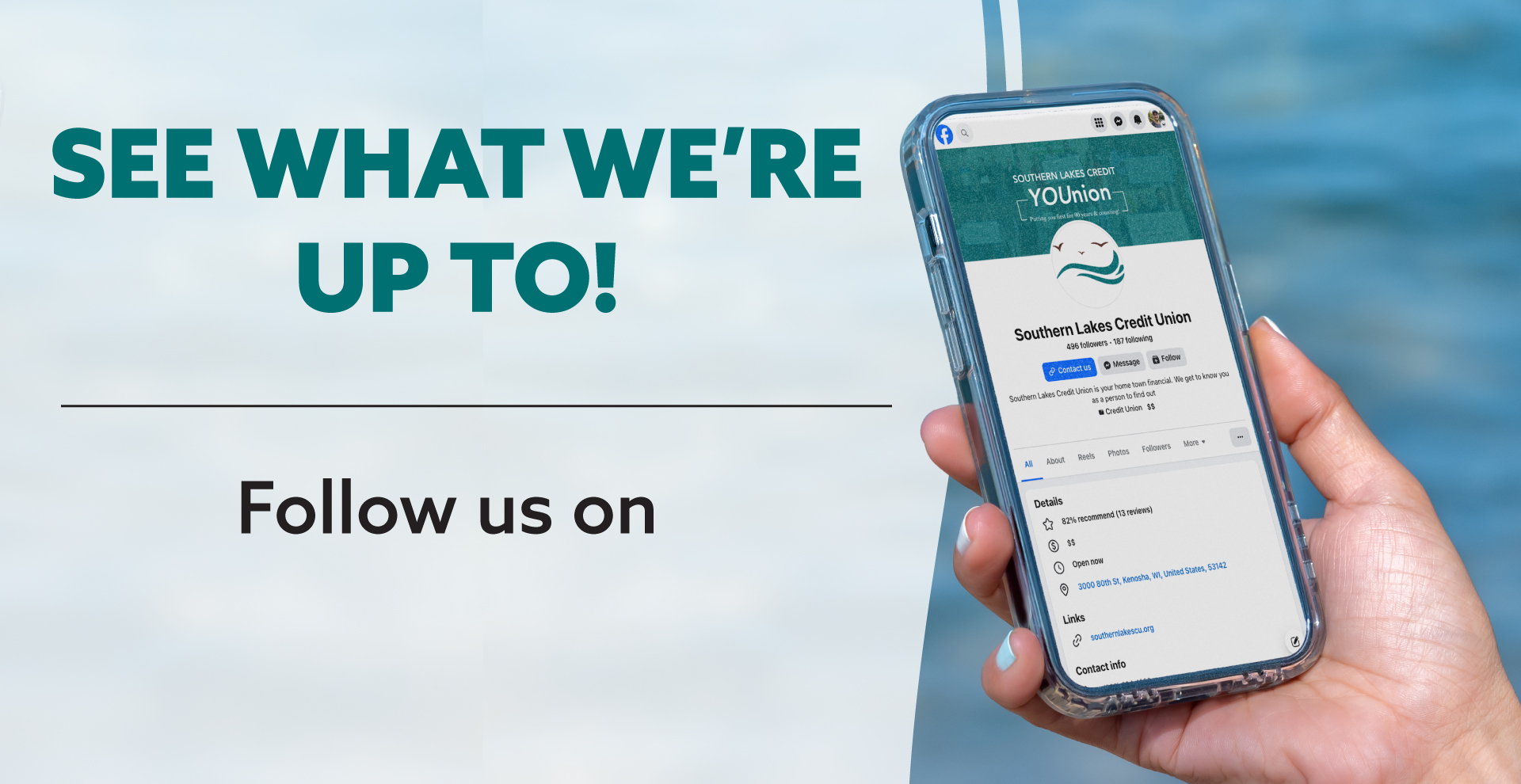 See what we're up to! Follow us on